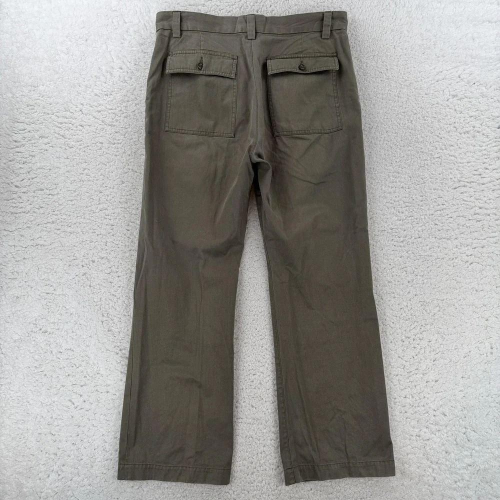 Banana Republic Chino Pants Mens 33x30 Green Regular Fit Canvas Straight Casual